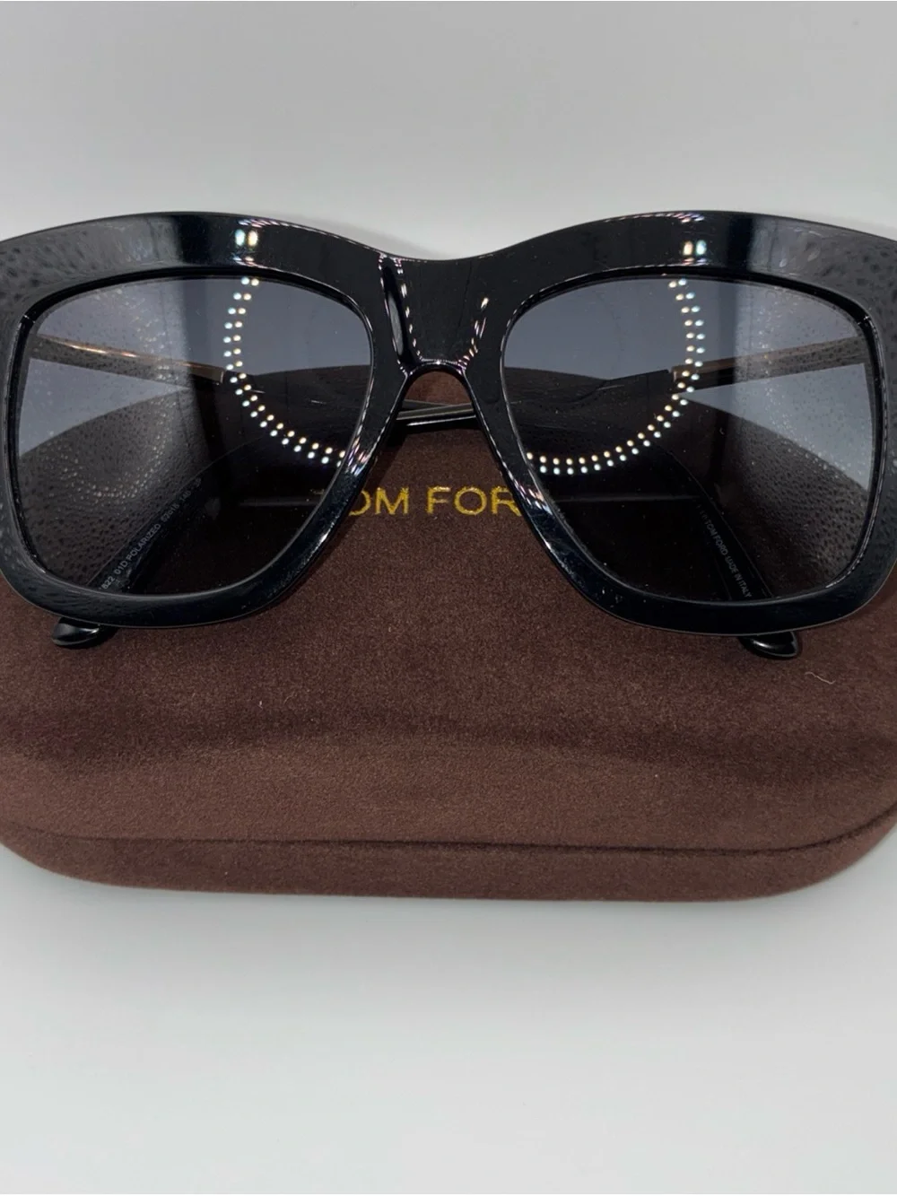 TOM FORD DASHA TF822 TF 822 01D Gold/Black Polarized Sunglasses 52-16-140